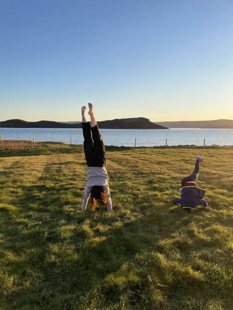 Handstands by the ocean